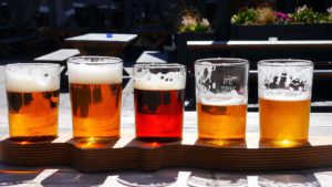 5 Beer Tasting Glasses With Multiple Beer Varieties